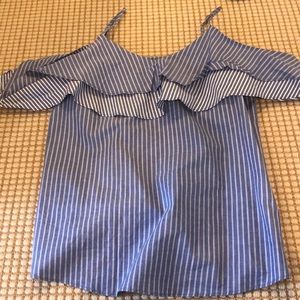 Blue and white striped shirt